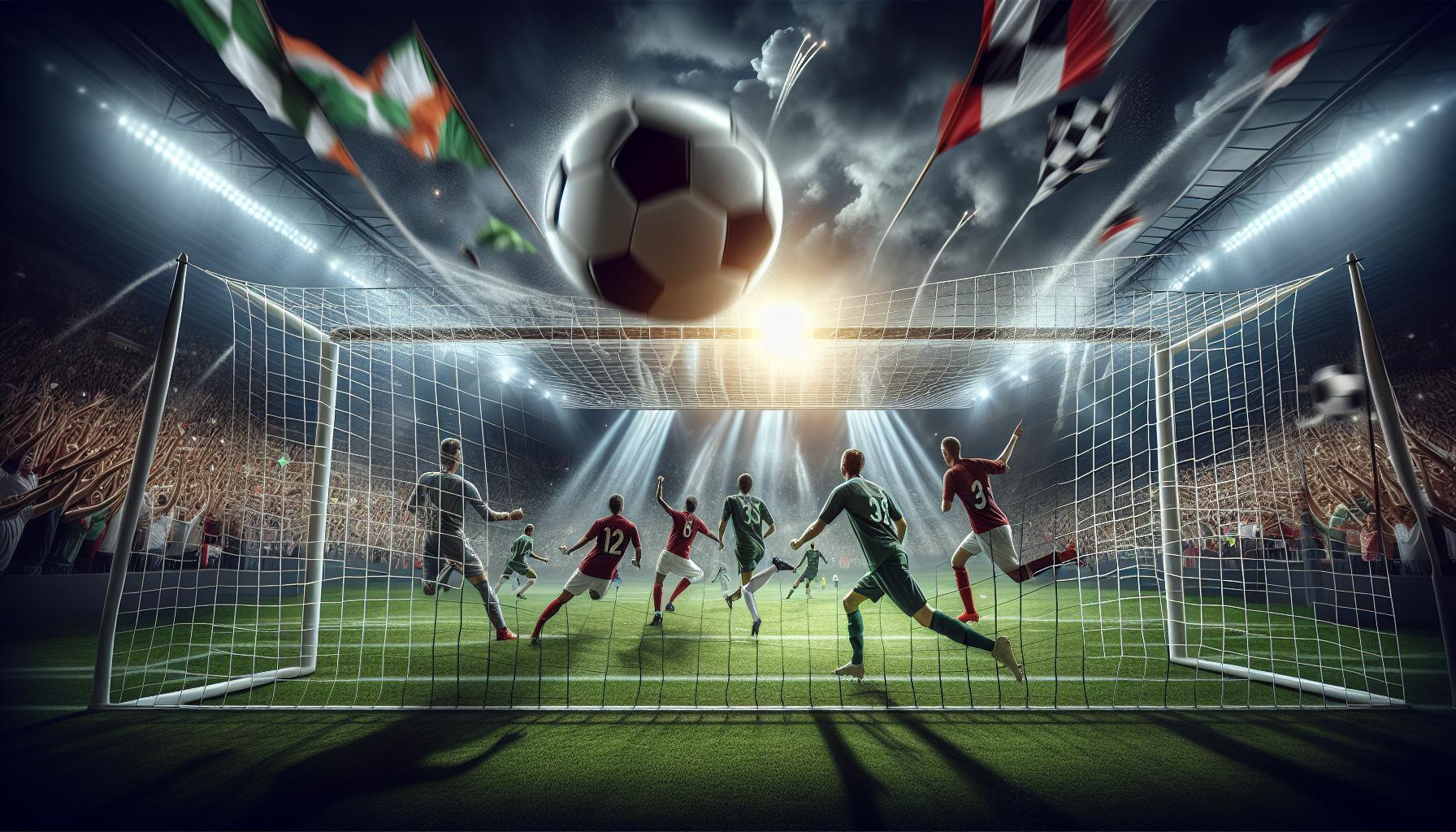 Dimensiones oficiales de una portería de fútbol en competiciones profesionales