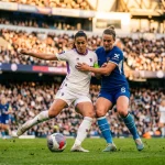 Futbolista mujer partido profesional